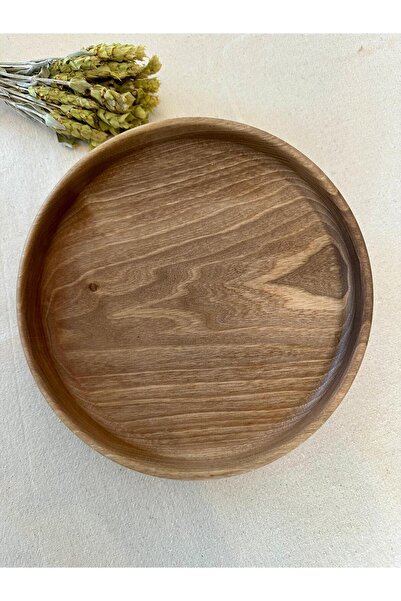 Carveni Doğal Ahşap Kase | 24 Cm Çap – 4 Cm Yükseklik | Sunum,servis Ve Dekor
