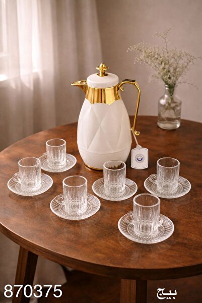 Louvre Louvre thermos with 6 teacups + 6 saucers