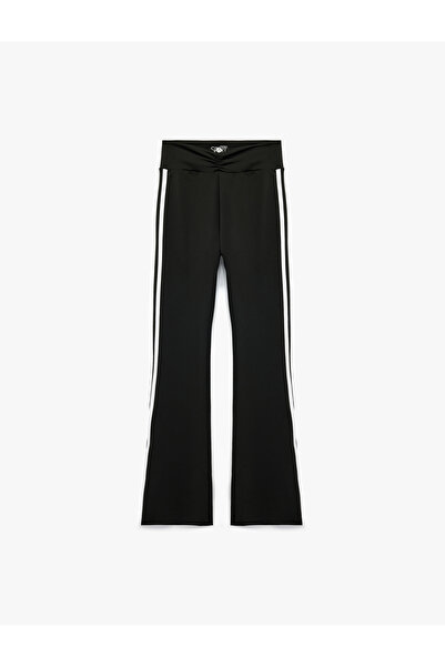 Koton Piped High Waist Flared Sports Leggings