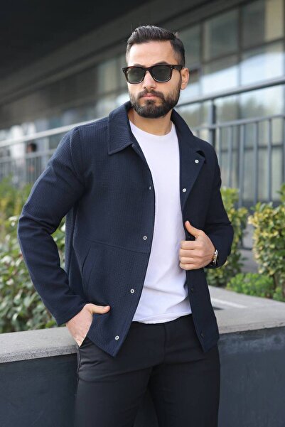 Helen Goods Jachetă sezonieră pentru bărbați din țesătură Gofre model ZR, sez...