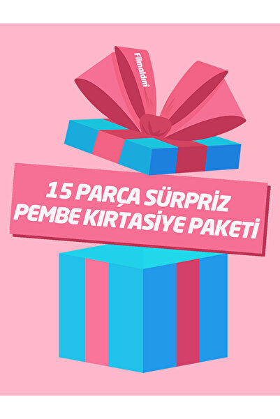 Filmaldım 15 Parça Sürpriz Pembe Kırtasiye Paketi