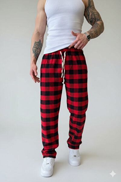 ALİ.COM Unisex Premium Plaid Pattern Pajama Pants Comfortable Unisex Oversize...