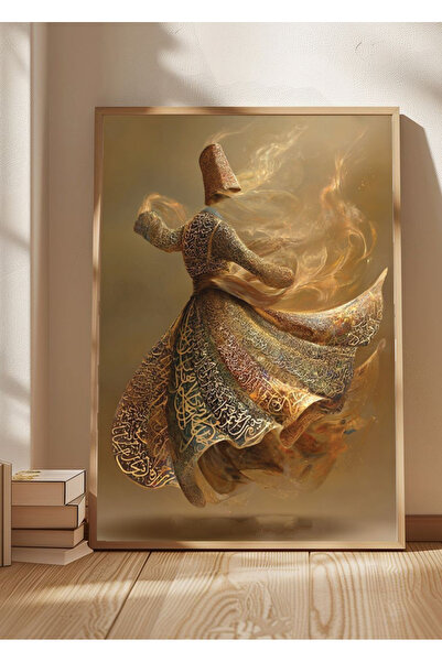 MRK İslamic Semazen Mevlana Huzur A4 Çerçevesiz Duvar Poster