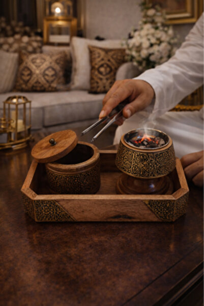 Generic Luxury Indian Incense Burner with Box and Tray