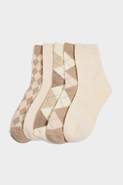 DeFacto Women's 5-Pack Cotton Long Socks G3582Axns