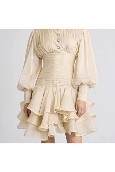 SNIPER gold fabric dress