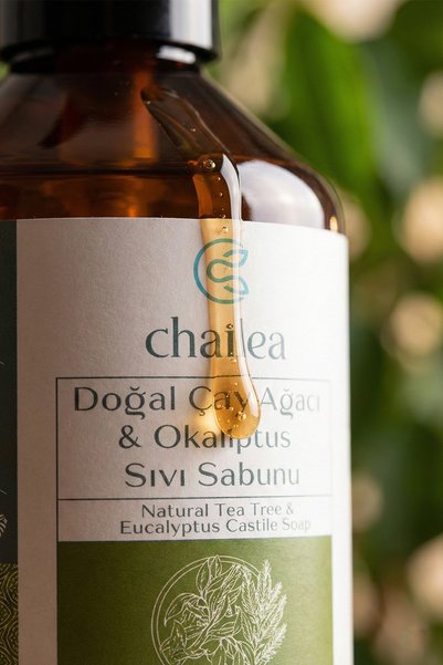 Chailea Doğal El Yapımı Çay Ağacı ve Okaliptus Sıvı Kastil Sabunu — Ferahlatıcı 500 mL