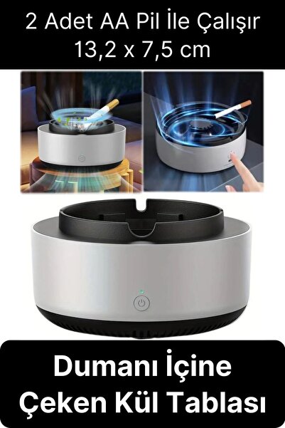 Saatistan Dumanı İçine Çeken Kül Tablası, Akıllı Hava Temizleyici ve Filtreli