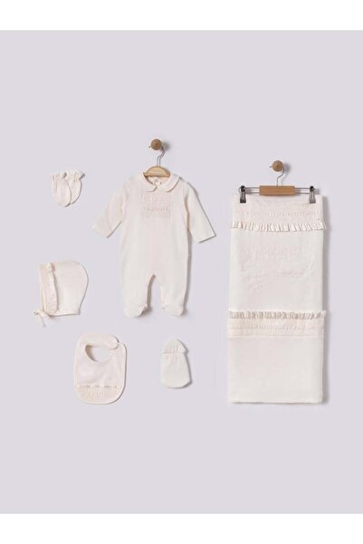 Generic Baby girl 6-piece set, sizes 0-3 months - Off-white