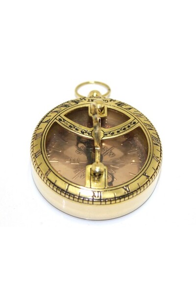 ForWhat Ηλιακό ρολόι από ορείχαλκο τύπου επιτραπέζιου υπολογιστή και πυξίδα P...