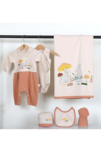 Generic ميني جنتل طقم مواليد قطن للبنات - 6 قطع - من الولادة حتى عمر شهرين - 3