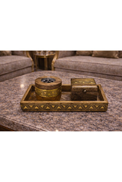Generic Luxury Indian Wooden Incense Burner Set with Box