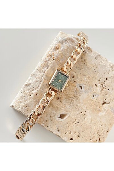 Vesce Atelier Chain Cord Gold Watch Green