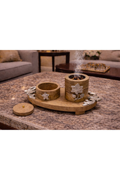 Generic Luxury Indian Wooden Incense Burner Set with Box