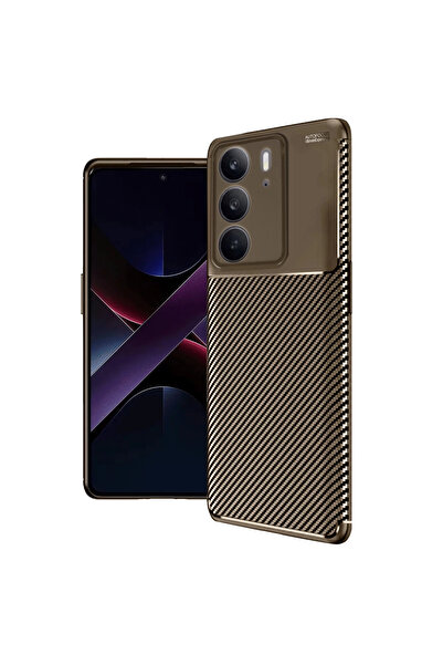 eco port غطاء كربون ريلمي سي 75 بتقنية 4 جي مع تركيز تلقائي - بني