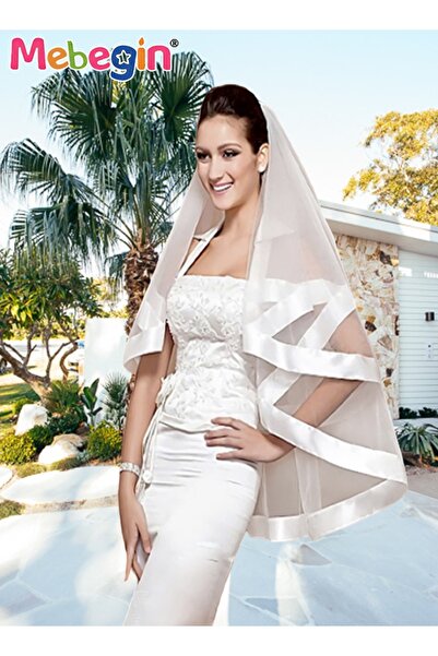 MEBEGIN Simple Elegant Bridal Veil with Metal Tooth Comb, Women's Mid Length ...