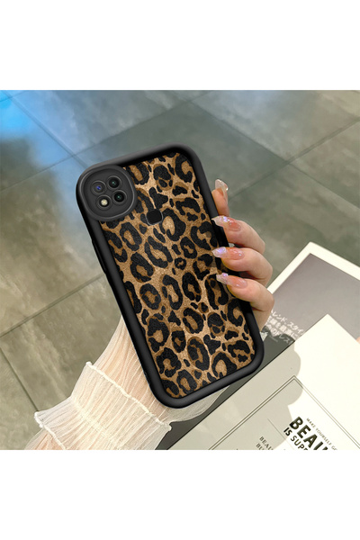 SLIMFELT Redmi 9C Uyumlu Yüksek Kalite Popüler Leopar Siyah Kılıf Silikon Düş...