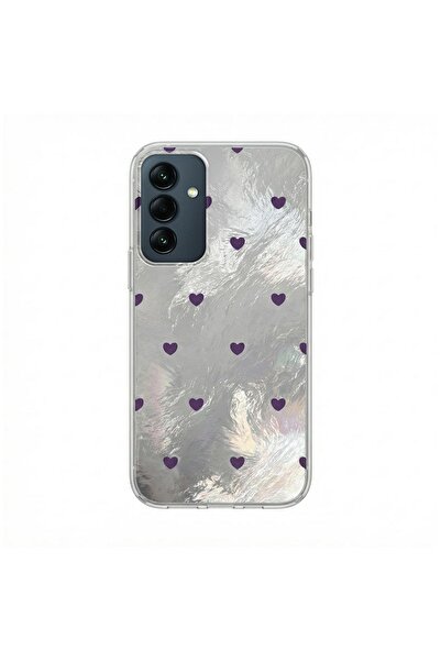 Zebana Samsung Galaxy A16 Compatible Case Pink Heart Silicone Case Lilac