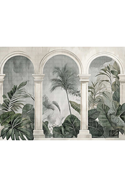 Arterior Wallpaper Sütunlar çiçekler desenler 03 poster duvar kağıdı