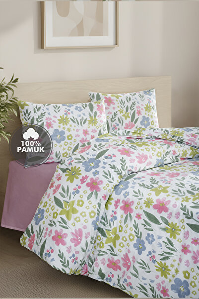 Cote Blanc Cveće 100% pamuk Jednokrevetno Set posteljine