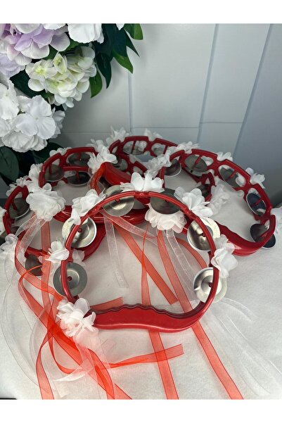 Derya Organizasyon Kına Gecesi El Tefi – Süslü ve Zilli Eğlence Aleti 5 Adet