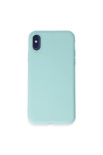 eco port جراب ايفون X سيليكون أول - تركواز