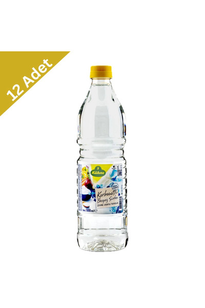 Kühne Karbonatlı Beyaz Sirke 1000 ml x 12 Adet (Pet Şişe)