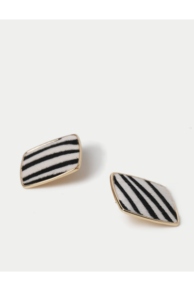 Marks & Spencer Zebra Desenli Küpe