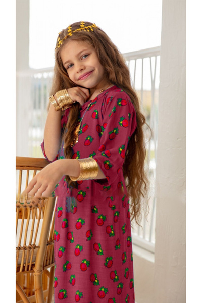 outline Shalki children's dress in light purple