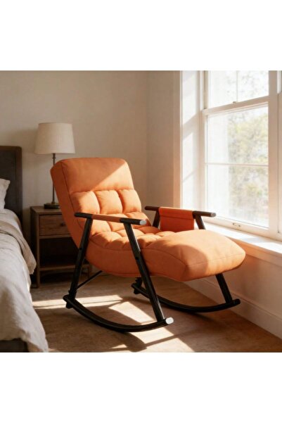 Mtanvxay كرسي هزاز خارجي جيد التهوية، مزود بمساند للذراعين وجيوب جانبية، قابل...