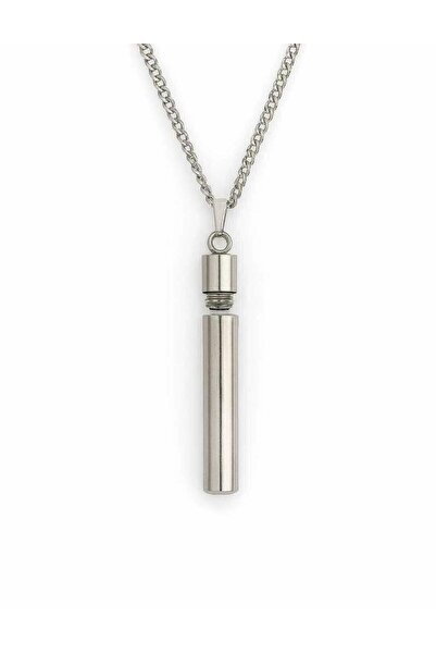 Yuchicly Paslanmaz Çelik Silindir Kapsül Kolye – Açılabilir Unisex Saklama Ta...