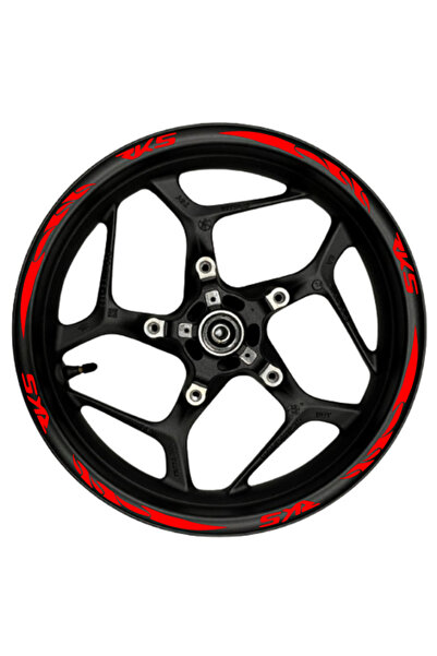 Fixelora 16 قطعة شريط حافة عجلة Rks موديل 1 20X6-أحمر-أحمر