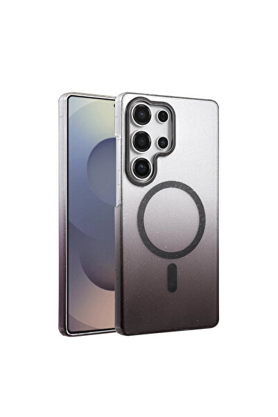 eco port غطاء سامسونج جالاكسي إس 24 ألترا اللامع بتقنية ماج سيف - أسود