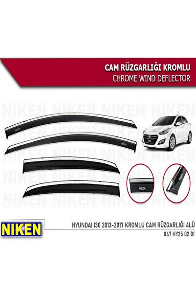 Niken CAM RÜZGARLIĞI KROMLU HYUNDAİ İ30 2013-2017 4LÜ