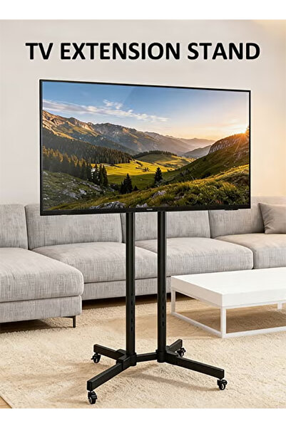 VOGMAX TV Stand with Height Adjustable Mount on Lockable Wheels for 32-75 Inc...