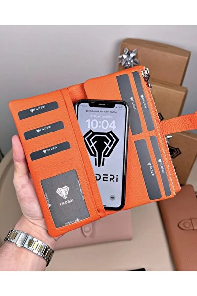 Fil Deri Genuine Leather Zippered Magnetic Multi-Compartment Women's Wallet 2133