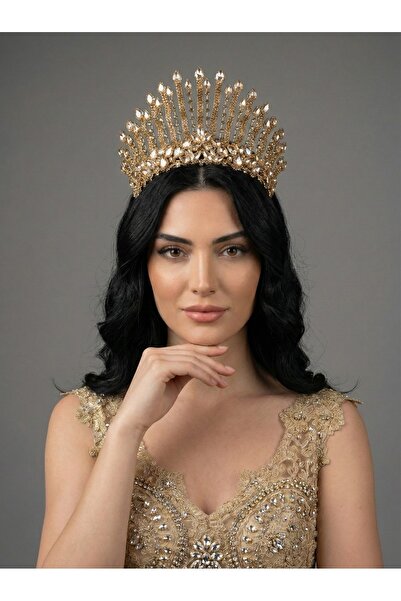 Magic Tiara Düğün/Kına Gecesi için Işıltılı Kristal Gelin Tacı – Farklı Renk ...