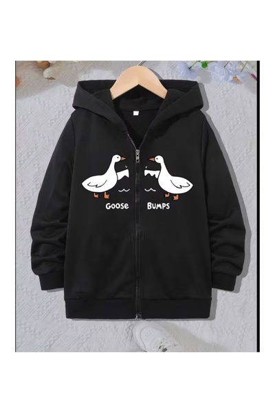 AEMİ Hanorac cu fermoar și imprimeu pe spate pentru copii