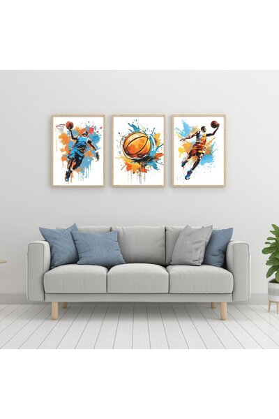 PRYDESIGN Splash Dunk set od 3 uokvirene slike
