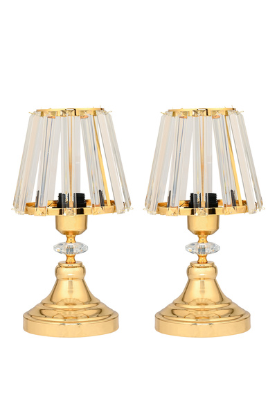 EvLight Stone Lampshade 2-Piece Crystal Body Gold Living Room Bedroom Lampshade