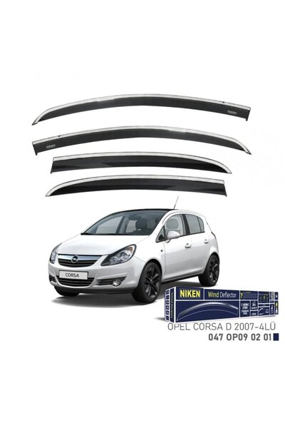 Niken Opel Corsa D Kromlu Cam Rüzarlığı 4lü Set 2007 2014