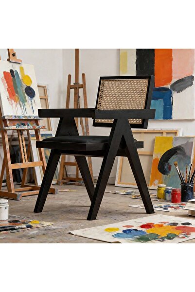 Mtanvxay Velvet Seat Lounge Chair Retro Rubber Wood Armchair for Living Room ...