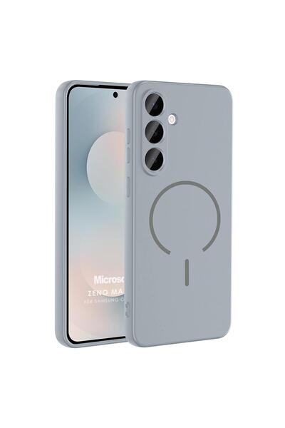 Microsonic Samsung Galaxy A56 Kılıf Zeno MagSafe Gri