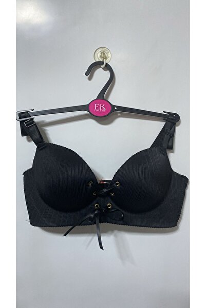 WİOLİNA Imported Laser Cut Seamless Soft Front Lace-Up Push up Bra Drawstring...