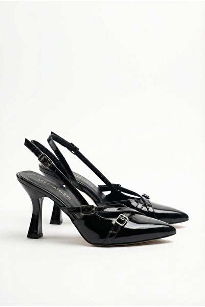 Les Chatelets Жіночі туфлі з гострим носком, каблуком 9 см і 3 пряжками