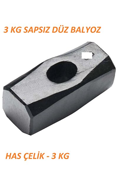 HasÇelik Has Çelik Düz Çelik Balyoz 3 Kg - Sapsız