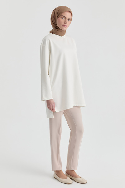 Tuğba Oversize Bluz - Beyaz