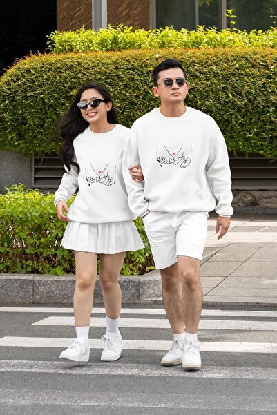 AEMİ Hanorac unisex cu imprimeu Concept de Ziua Îndrăgostiților, supradimensi...