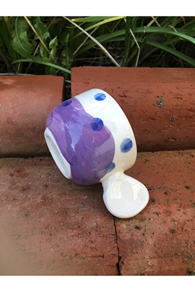 seramikanaz Handmade Ceramic Blue Speckled Coffee Cup