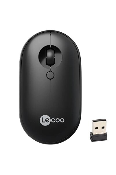 Lecoo WS212 Kablosuz 1600DPI 4 Tuşlu USB Mini Alıcı ile Optik Mouse Siyah